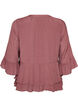 Blouse with 3/4-sleeves and ruffle details, Rose, Packshot image number 1
