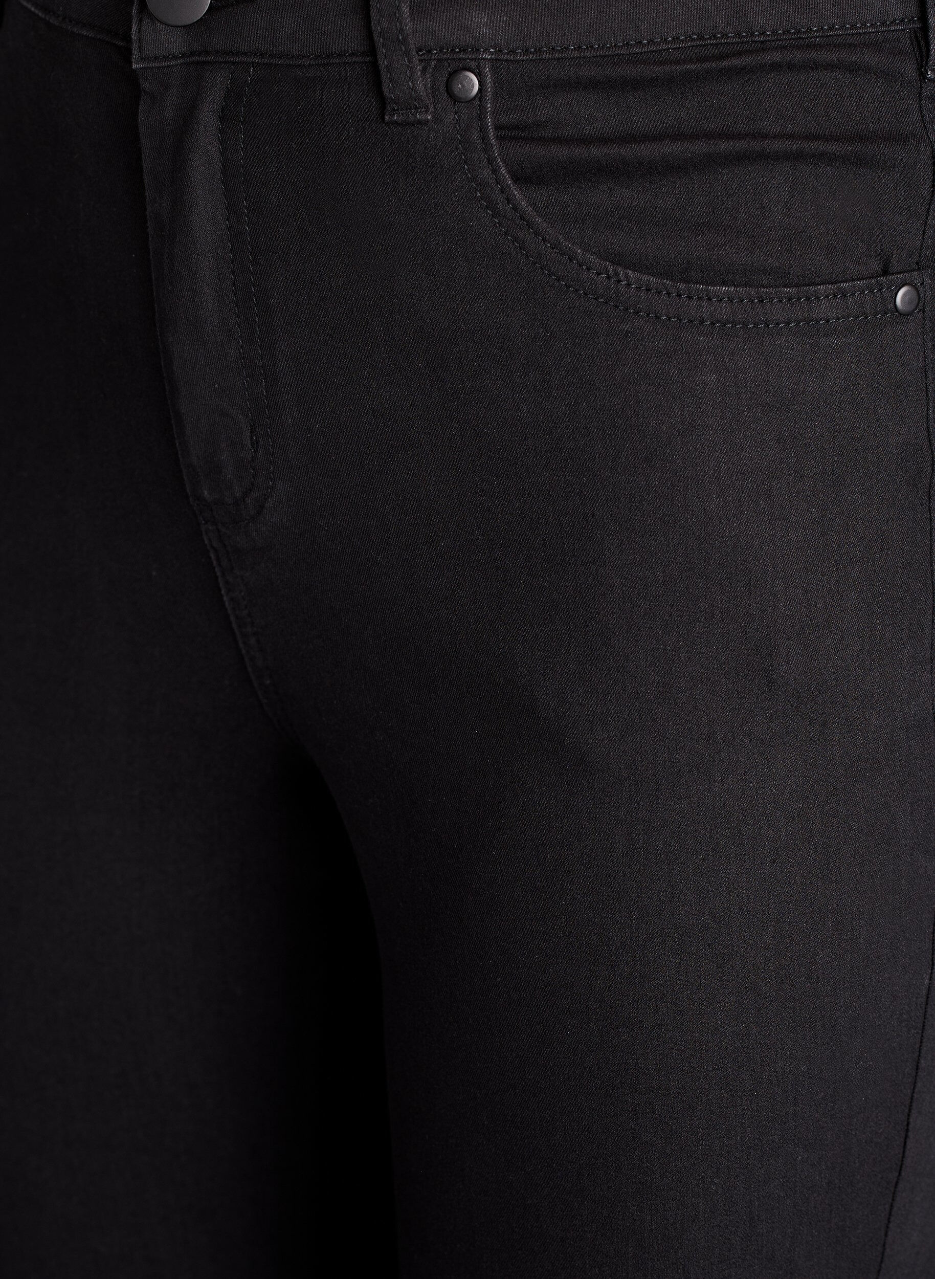 Zizzifashion Amy high-waisted super slim fit jeans, Black, Packshot image number 2