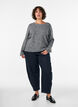 Loose round neck jumper, Grey, Model image number 1