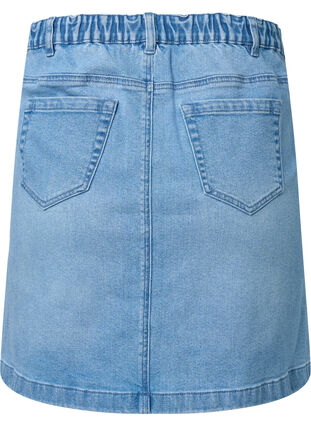Denim skirt with a-shape, Light blue denim, Packshot image number 1