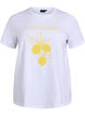 T-shirt with citrus print, White, Packshot image number 0
