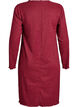 Dress with rhinestones and scalloped edges, Dark Bordeaux, Packshot image number 1