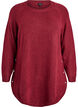 Long knitted blouse with ball buttons, Dark Bordeaux, Packshot image number 0