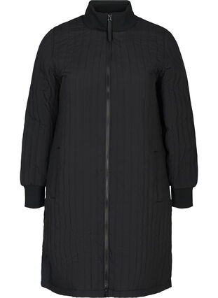 Jacket with pockets and a high neck, Black, Packshot image number 0