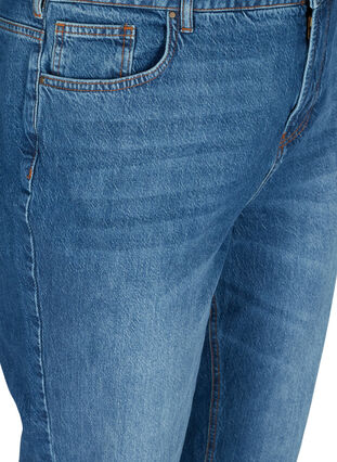 Cropped mom fit Mille jeans with a loose fit, Blue Denim 5, Packshot image number 2