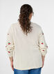 Knitted cardigan with cherry embroidery, Vanilla, Model image number 2