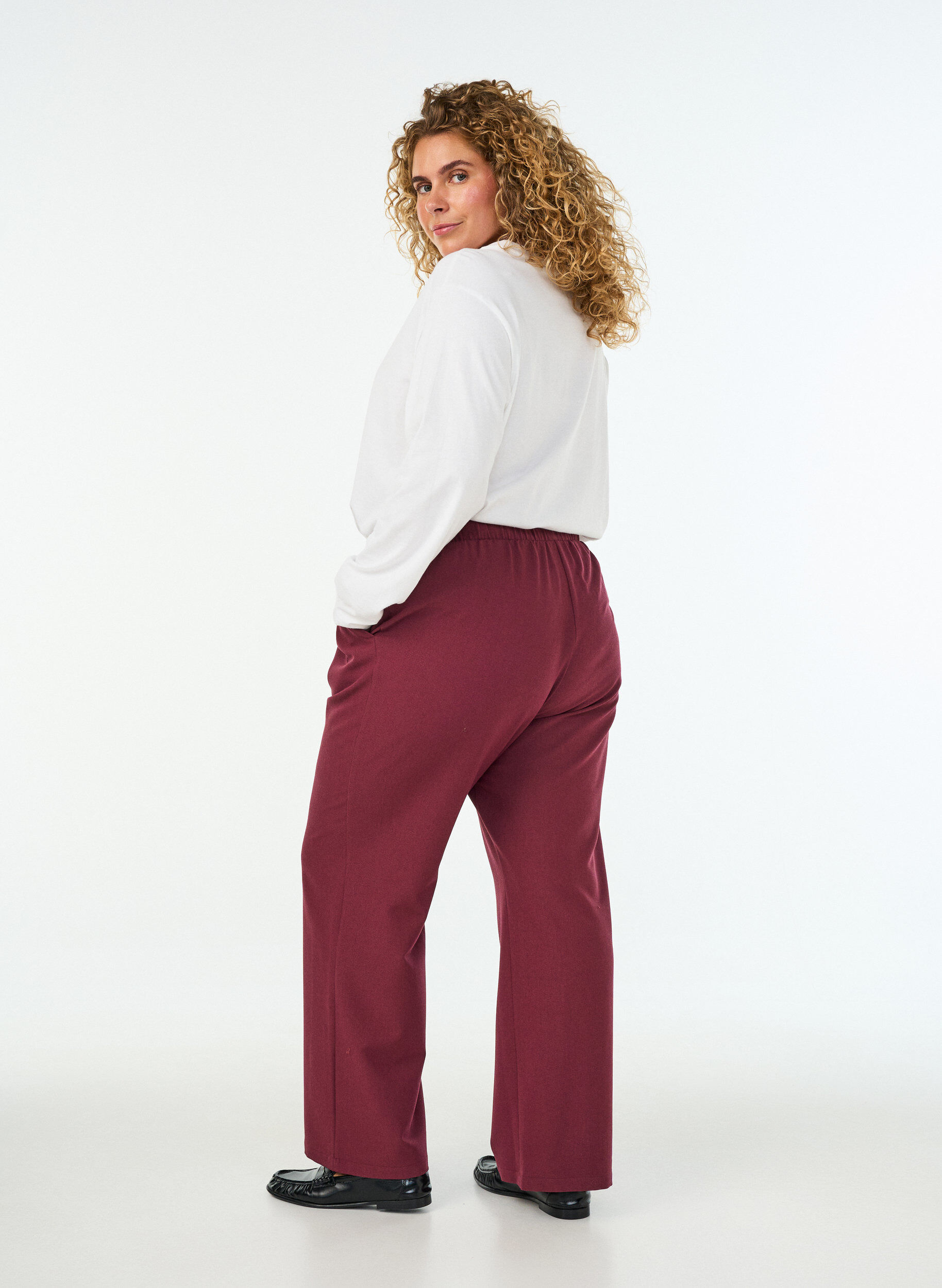 ZizzifashionLoose trousers with pockets, Red, Model image number 1