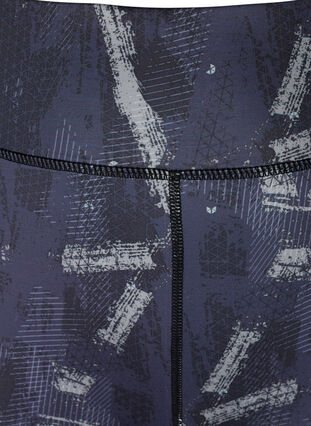 Close-fitting exercise shorts with print, Geo Print, Packshot image number 2