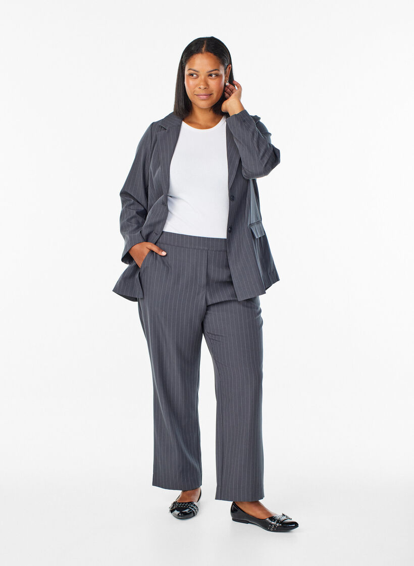 FLASH - Loose trousers with pockets, Dark Grey, Model image number 0