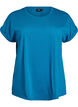 Short sleeved cotton blend t-shirt, Petrol, Packshot image number 0