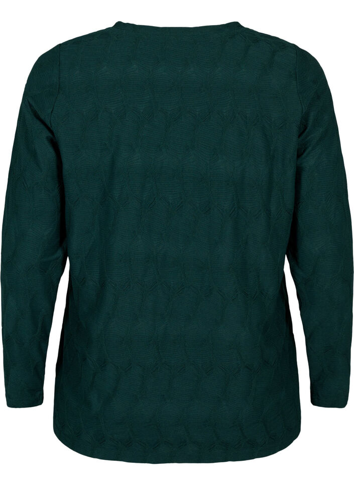 FLASH - Long sleeve blouse with structure, Scarab, Packshot image number 1