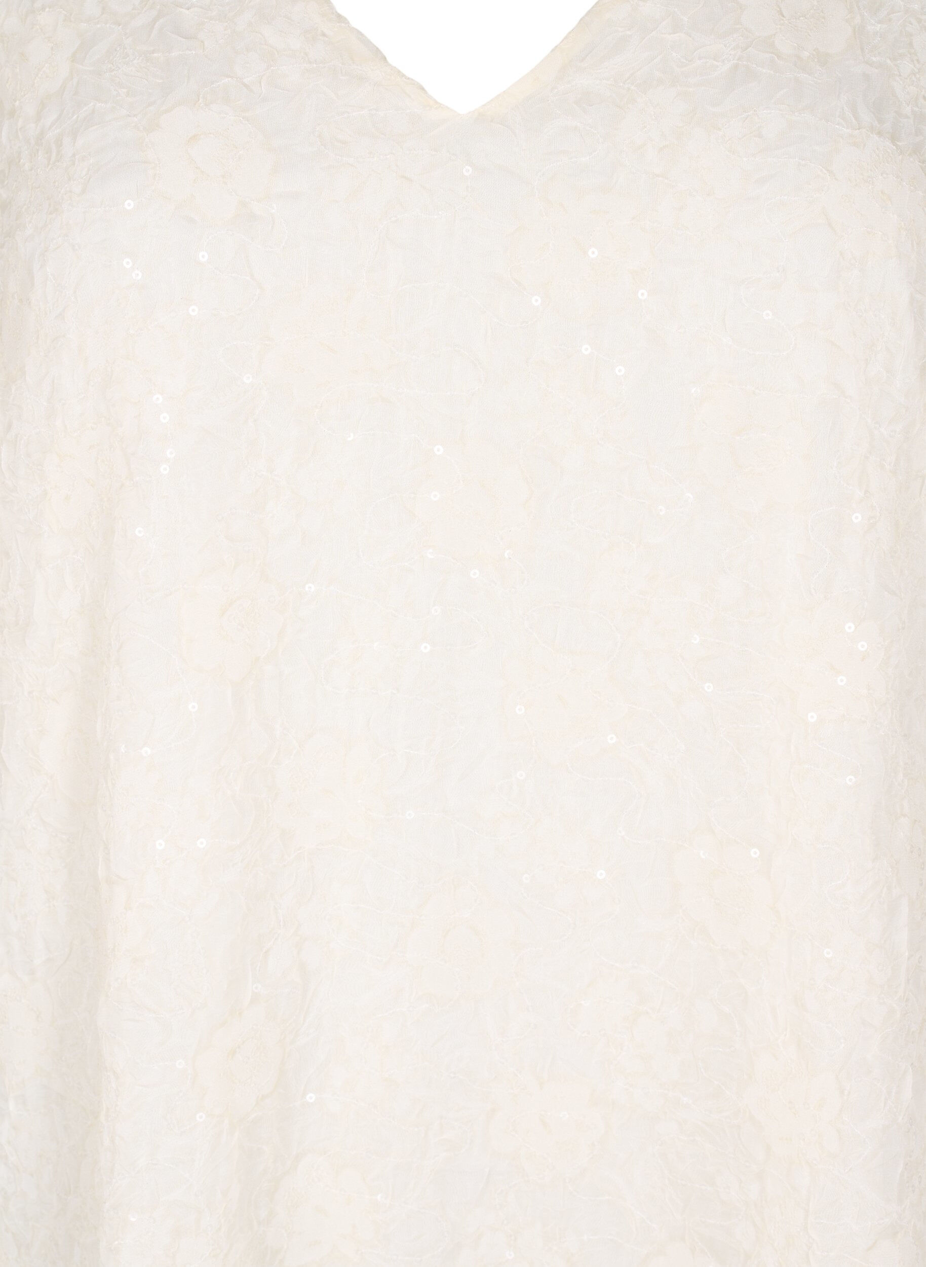 Zizzifashion Short party dress with sequins, Vanilla, Packshot image number 2