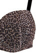 Moulded bra with leopard patterned mesh, Brown, Packshot image number 2