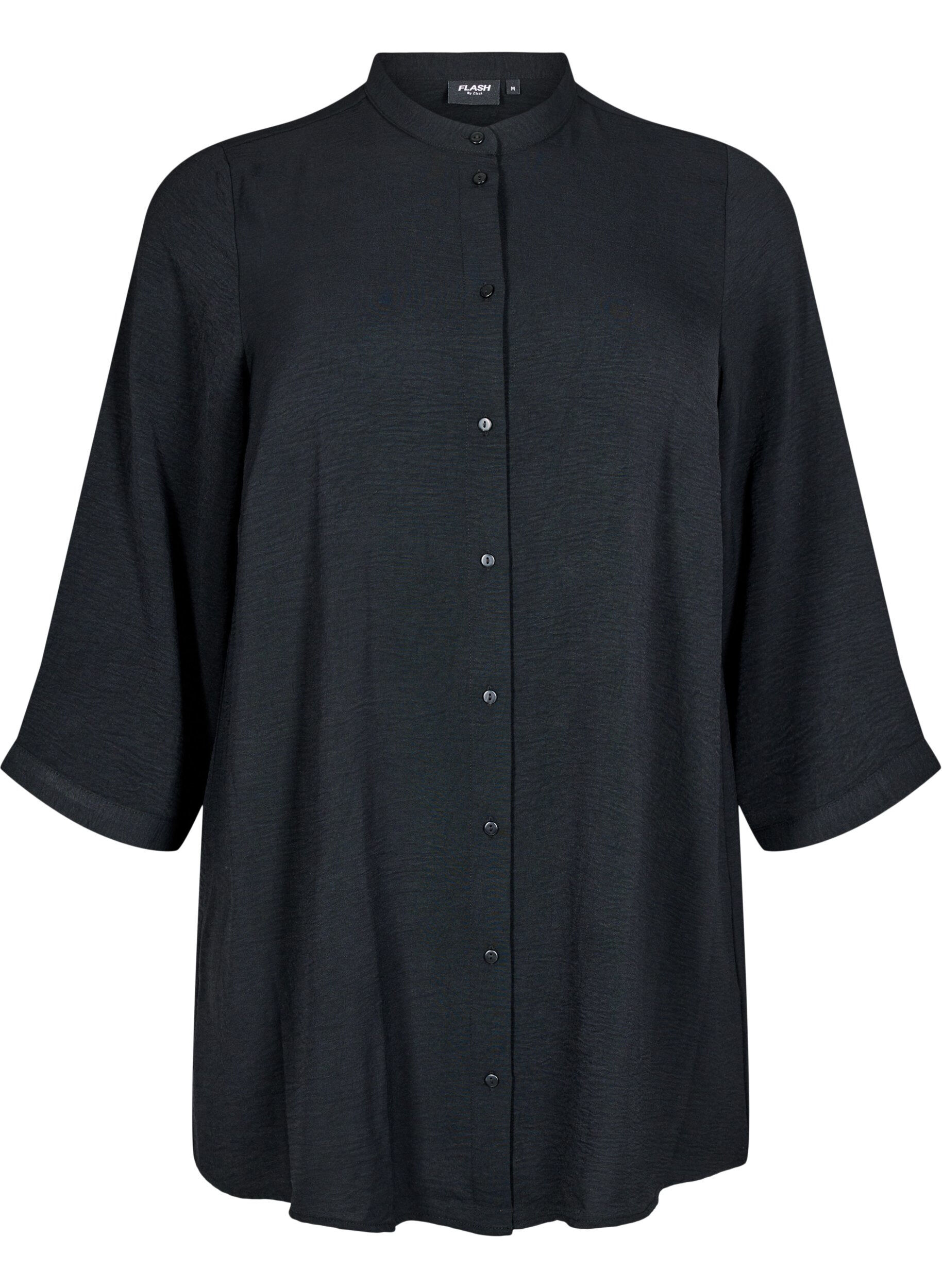 Zizzifashion Tunic with 3/4 sleeves, Black, Packshot image number 0