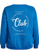 Sweatshirt with text print, Blue, Packshot image number 1