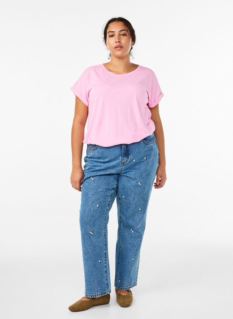 2-pack short-sleeved t-shirts, Pink, Model image number 1