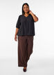 Viscose blouse with V-neck, Black, Model image number 1