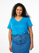 V-neck T-shirt, Blue, Model image number 0