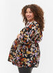 Maternity blouse in viscose and floral print, Black Flower AOP, Model image number 1