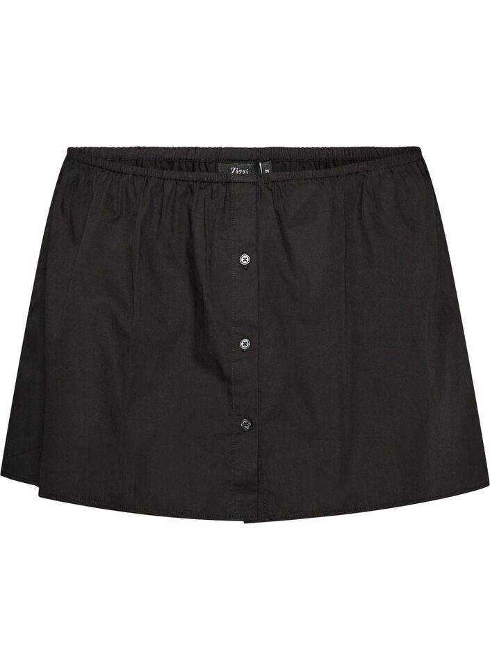 Shirt extender in 100% cotton, Black, Packshot image number 0