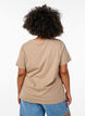 Cotton T-shirt with round neck, Beige, Model image number 2