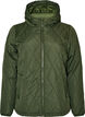 Lightly padded jacket with diamond quilt, Green, Packshot image number 0