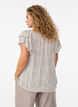 Patterned viscose blouse with ruffle details, Vanilla, Model image number 2