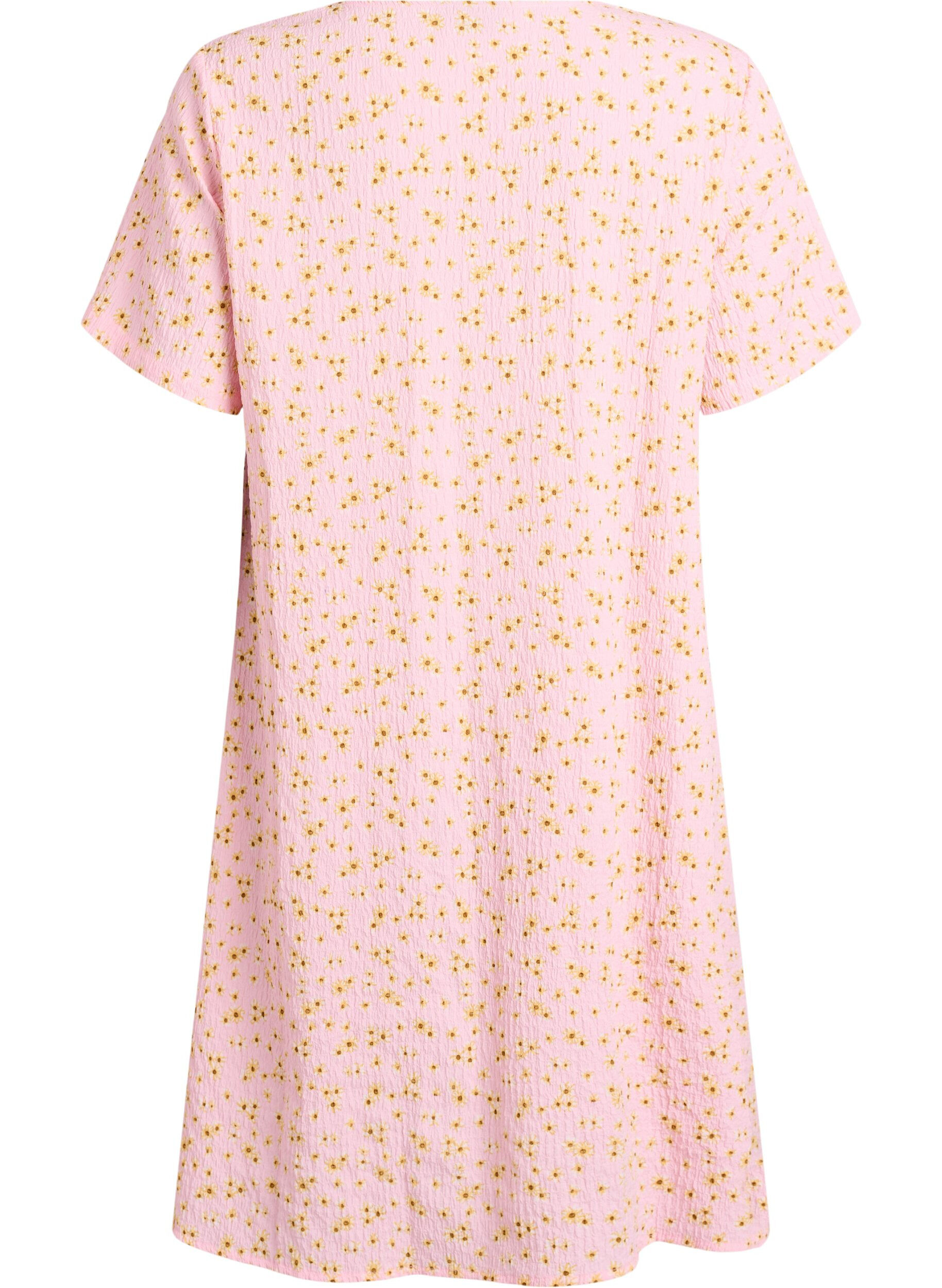 ZizzifashionShort-sleeved dress with V-neck, Rose, Packshot image number 1