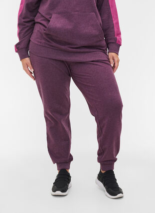 Loose sweatpants with pockets, Blackberry Wine, Model image number 2