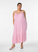 Summer dress with stripes and A-line shape, Pink, Model image number 0