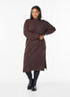 Long knitted dress with high neck, Brown, Model image number 0