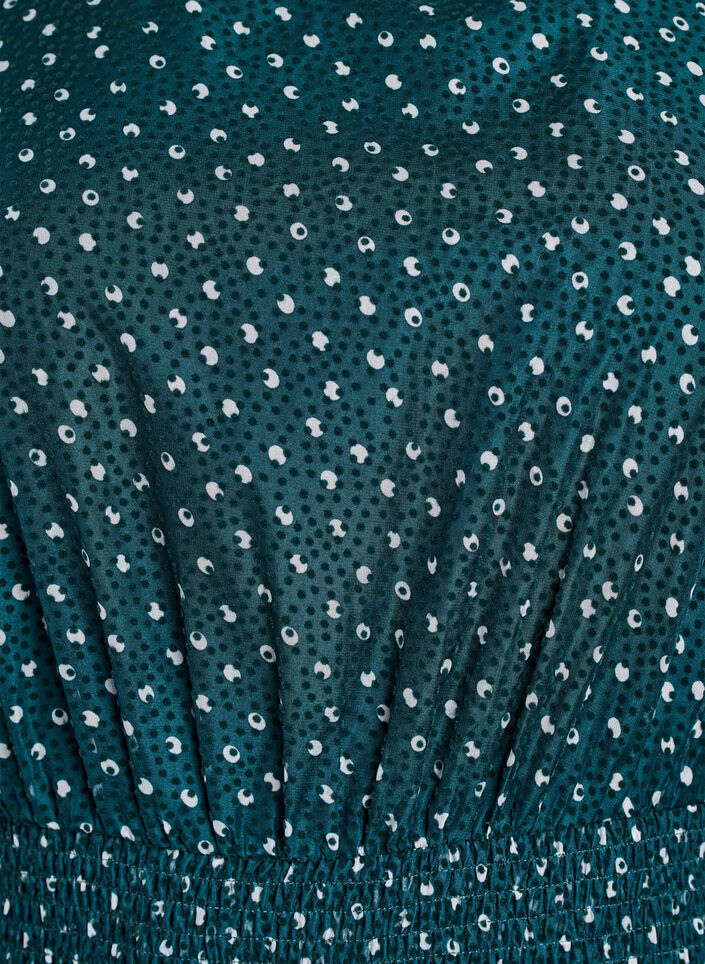 Midi dress in chiffon with dotted pattern, Green, Packshot image number 2
