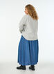 Maxi skirt in lyocell with a denim look, Blue, Model image number 1