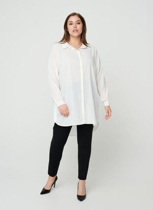 Long shirt with studs, Snow White, Model image number 2