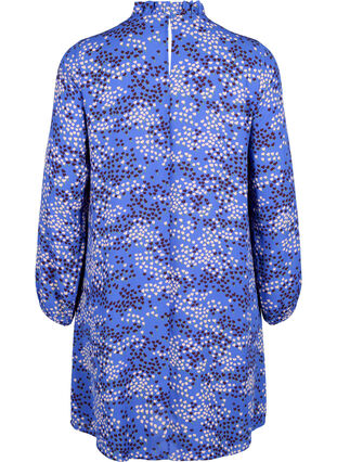 FLASH - Long sleeve dress with print, Dazzling Blue AOP, Packshot image number 1