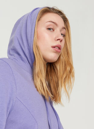 Sweatshirt with a hood and ribbed cuffs, Boungainvillea, Model image number 2