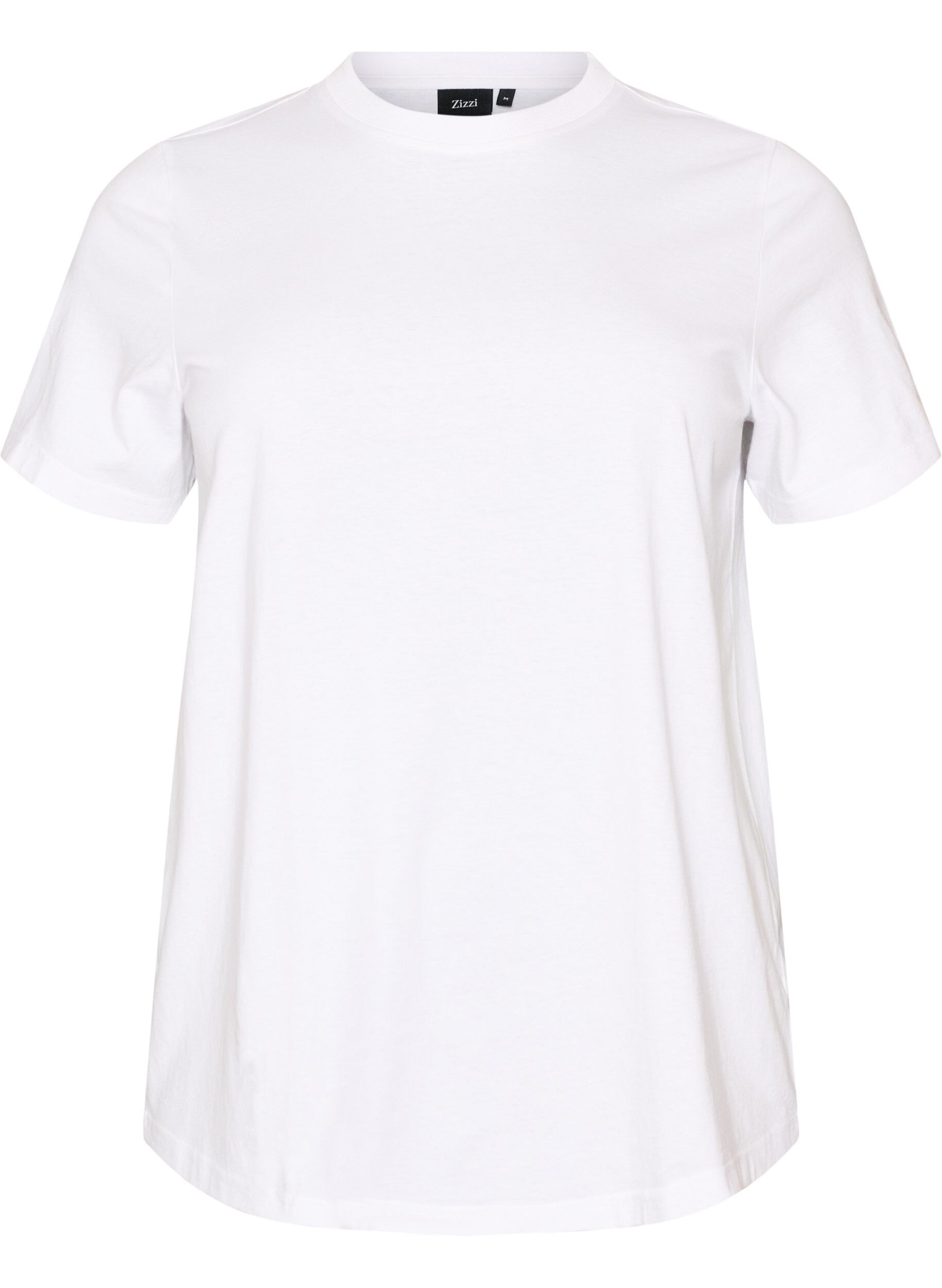 Zizzifashion Cotton T-shirt with print, White, Packshot image number 0