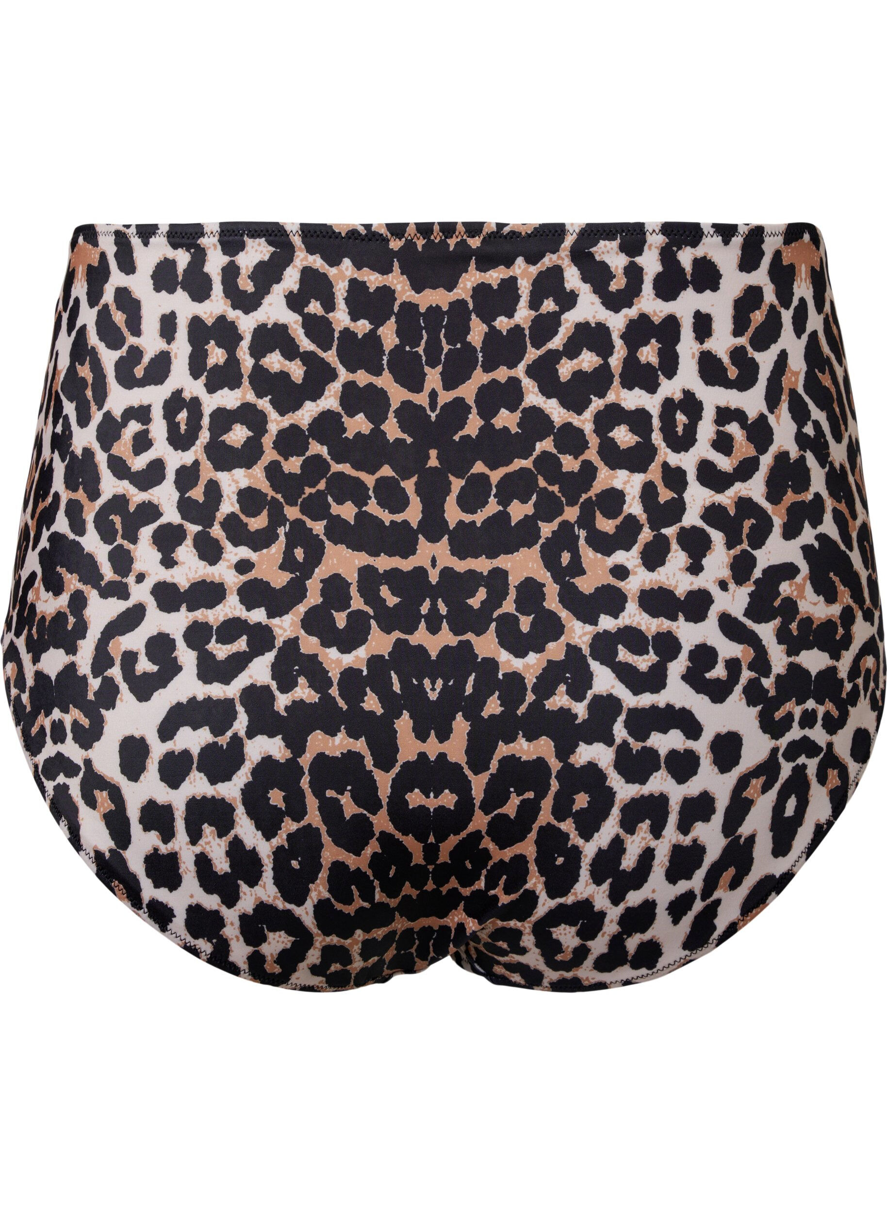 Zizzifashion High-waisted bikini bottoms with print, Brown, Packshot image number 1