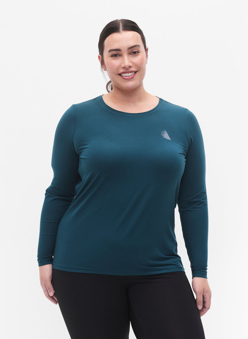 Long-sleeved training shirt, Deep Teal, Model image number 0