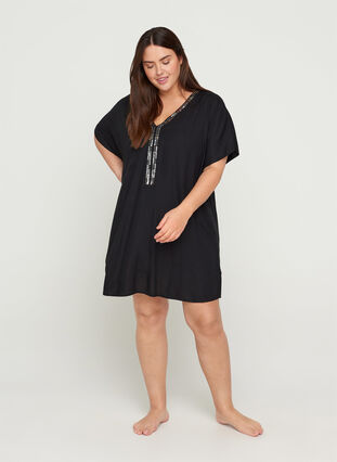 Beach dress, Black, Model image number 2