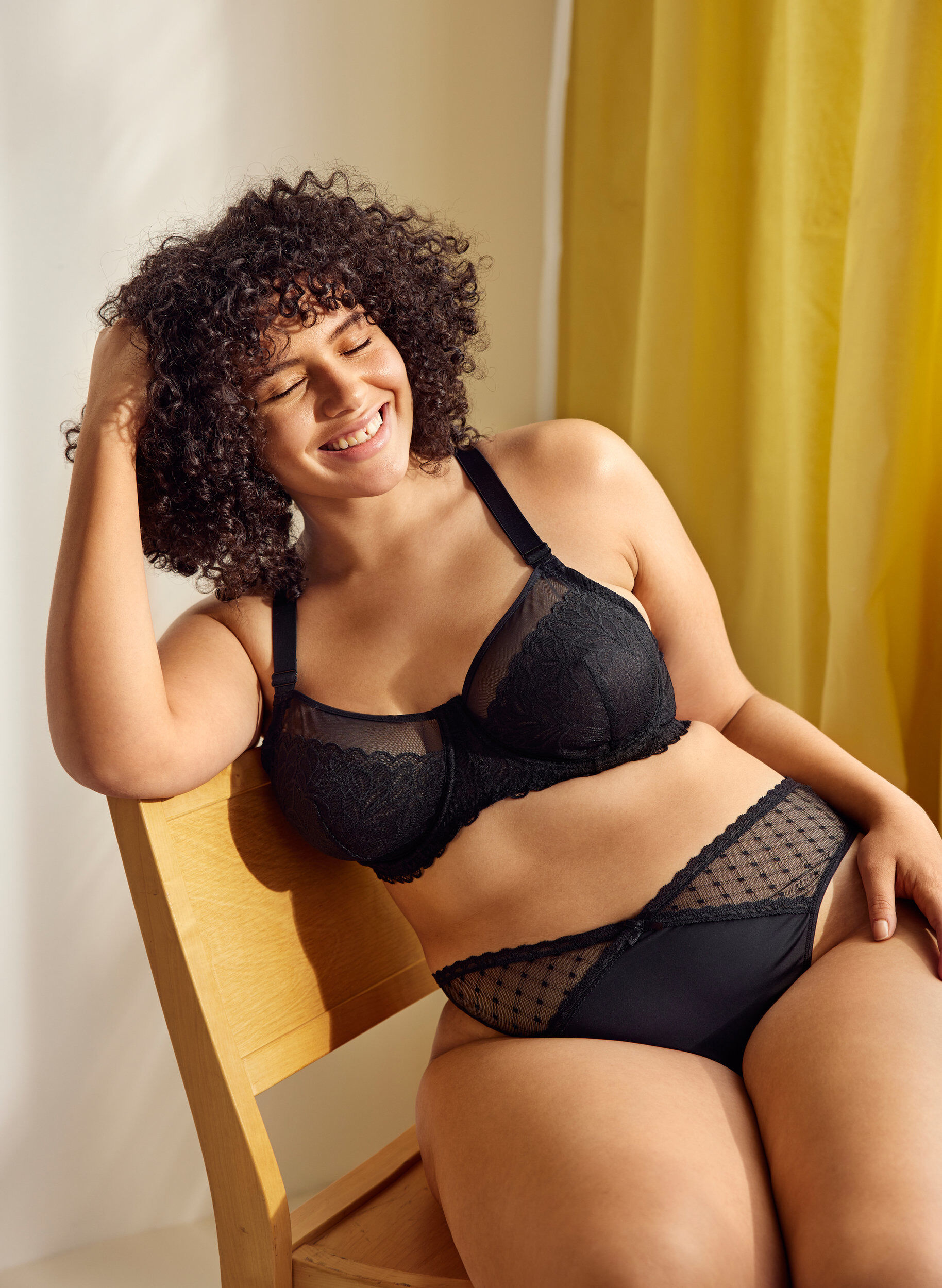 Zizzifashion 2-pack thong with mesh, Black, Image image number 0