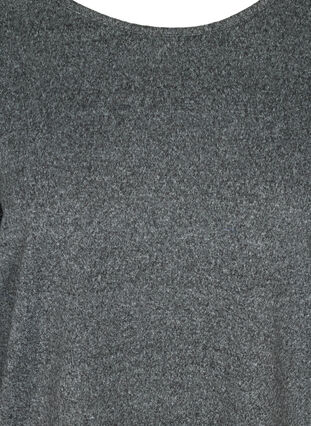 Marled blouse with a lace back, Dark Grey Melange, Packshot image number 2