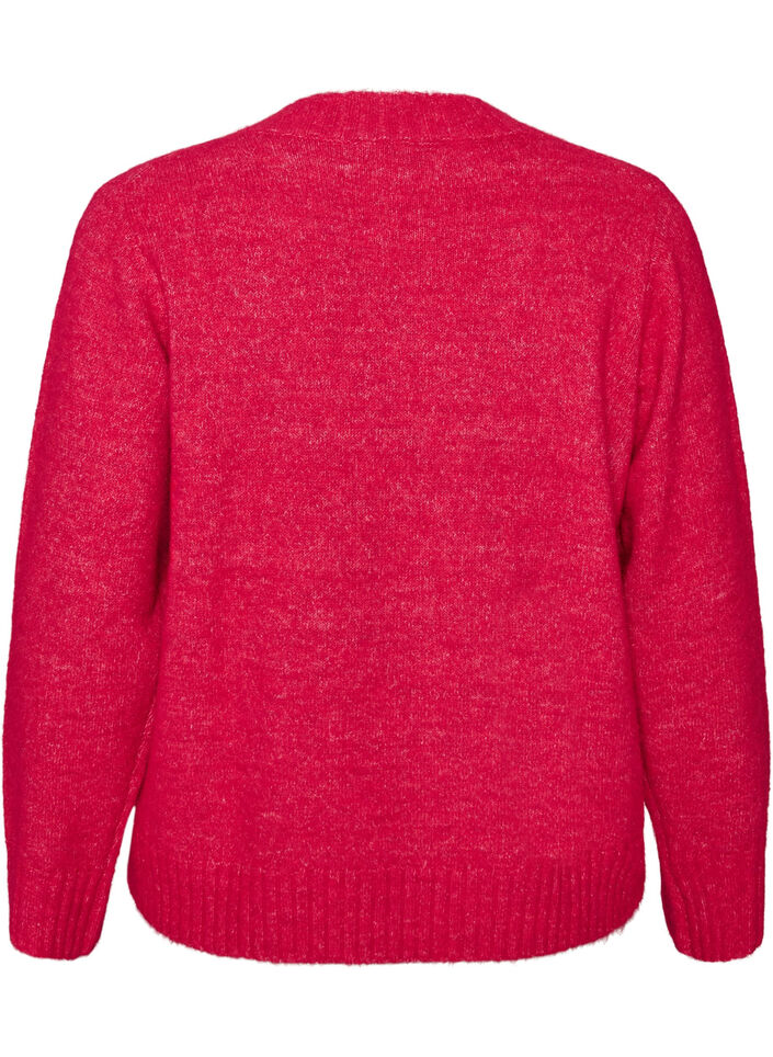 V-neck jumper, Pink, Packshot image number 1