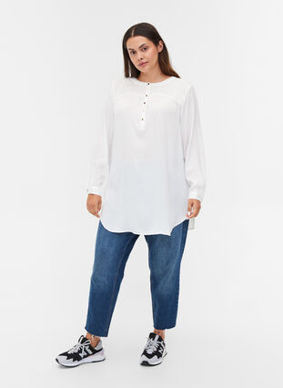 Shirt tunic with long sleeves and smock, Snow White, Model image number 2