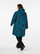 Rain jacket with print, Deep Teal Black, Model image number 1