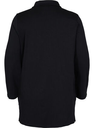 Cotton tunic with zip and pockets, Black, Packshot image number 1