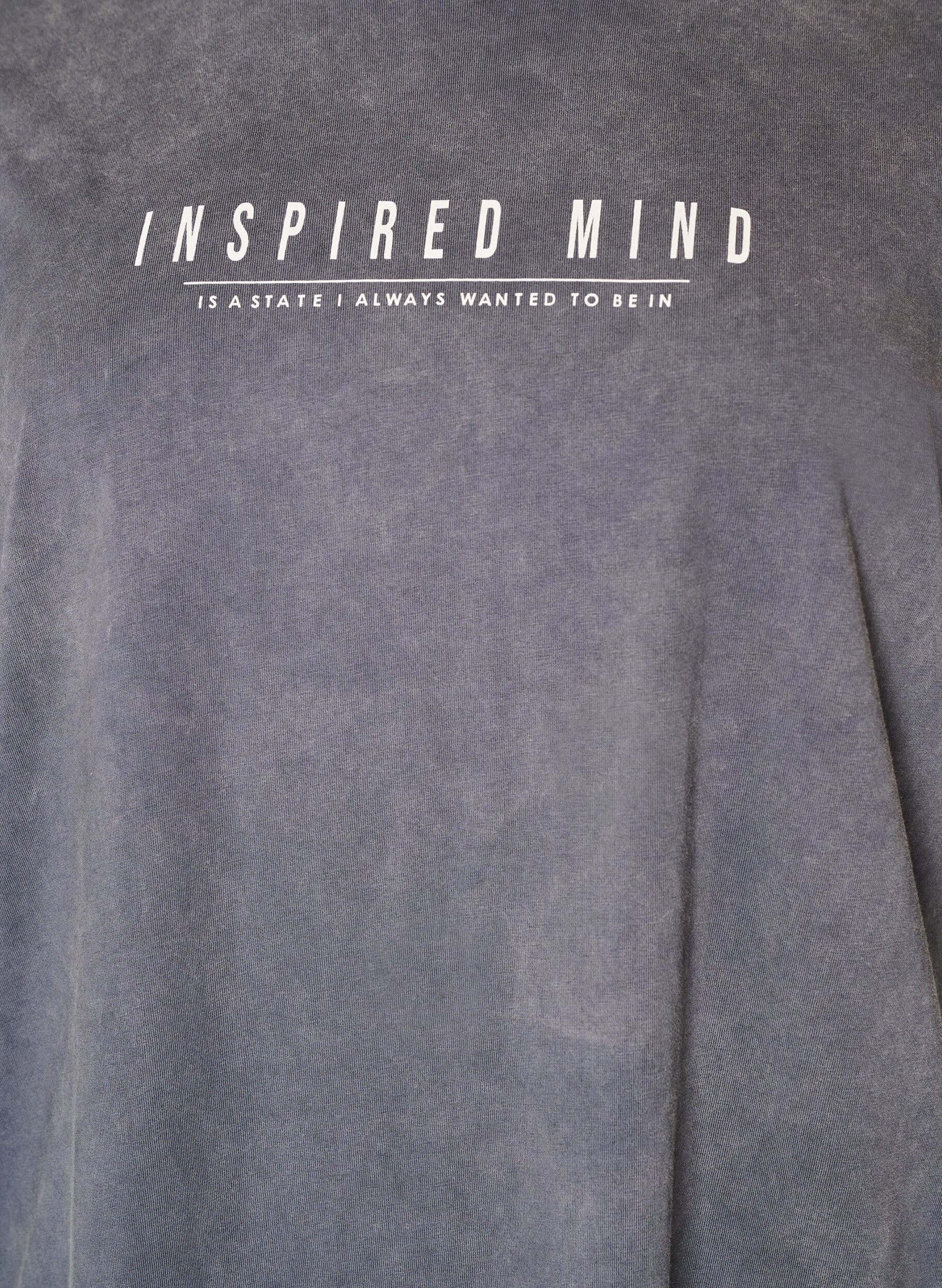 Zizzifashion Loose T-shirt dress with a washed look, Grey, Packshot image number 2