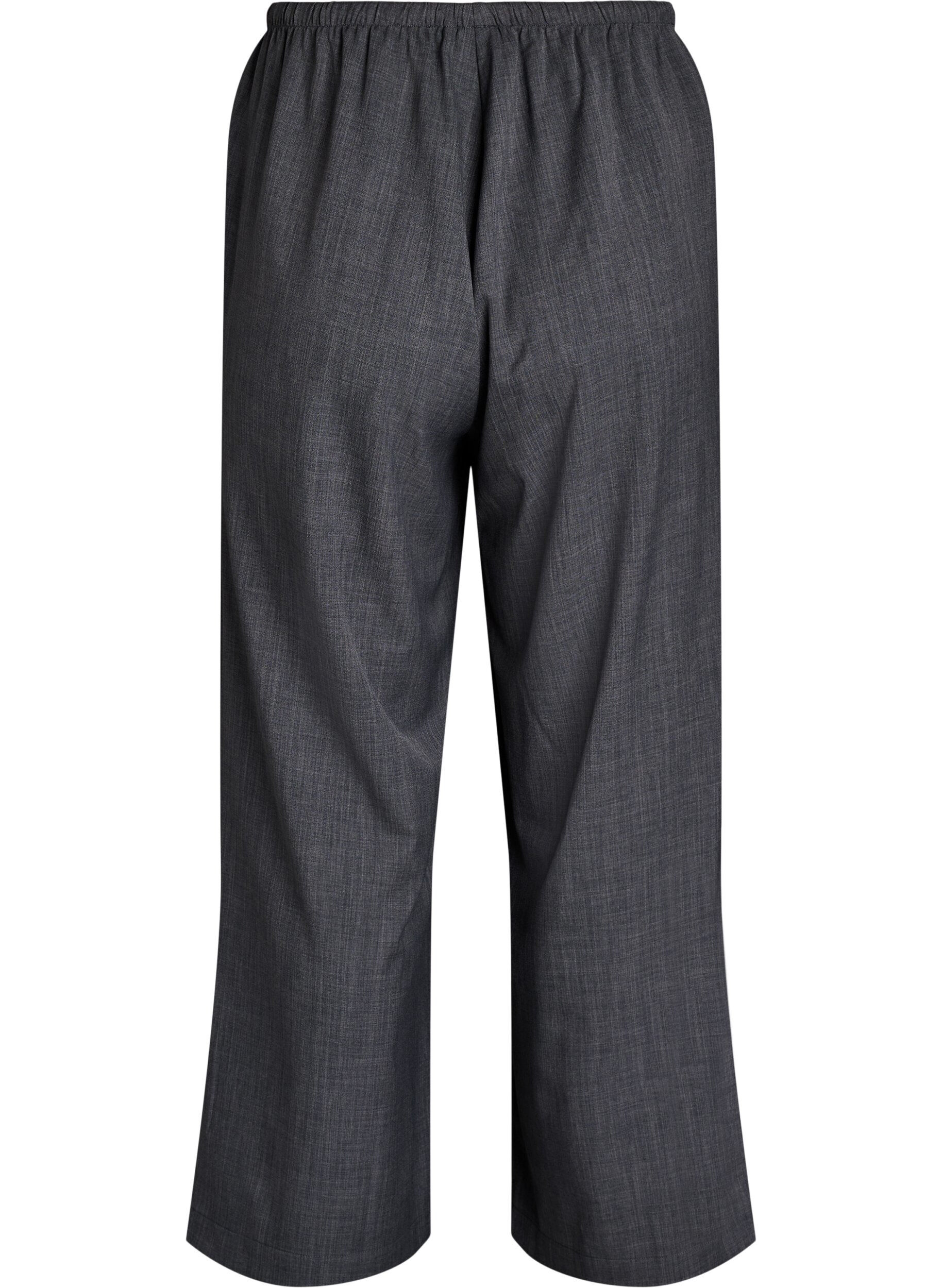Zizzifashion High-waisted trousers with wide legs, Dark Grey, Packshot image number 1