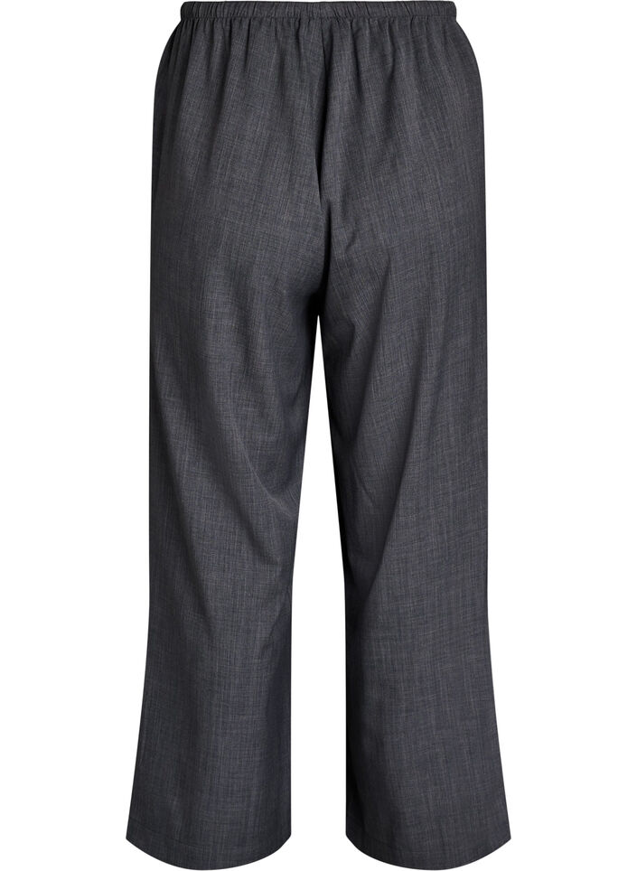 High-waisted trousers with wide legs, Dark Grey, Packshot image number 1