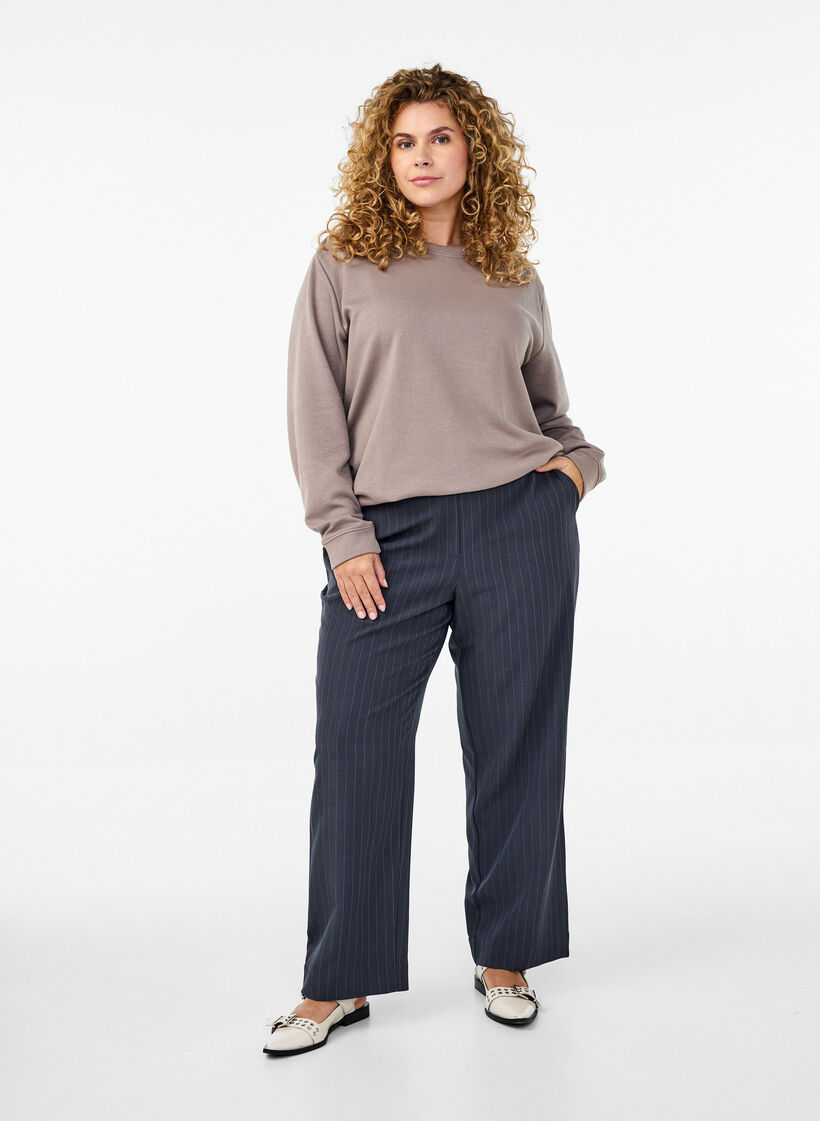 FLASH - Sweatshirt with crew neck, Beige, Model image number 1